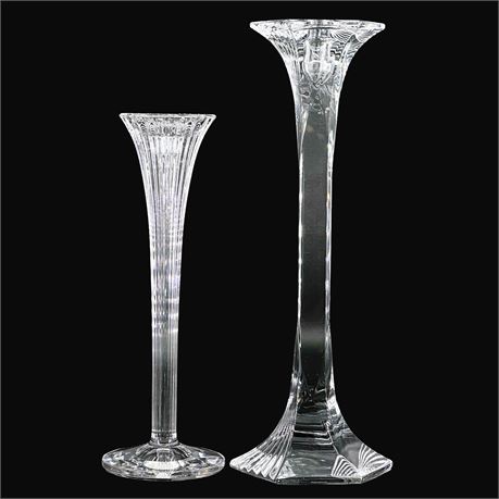 Two Vintage Marquis by Waterford Crystal Candlestick Holders