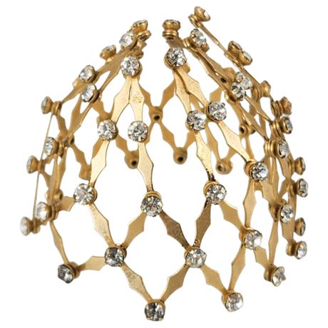 Vintage Rhinestone Bun Cage