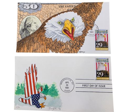 FDC 1991 Hand Painted & Signed, Limited Edition