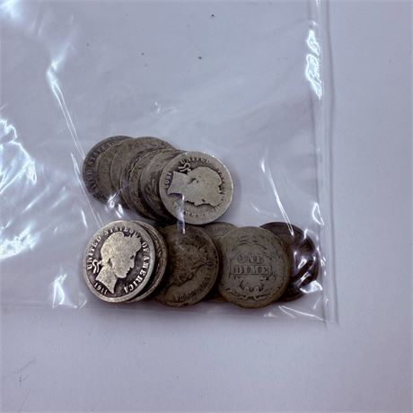 15 Unsearched Barber Dimes