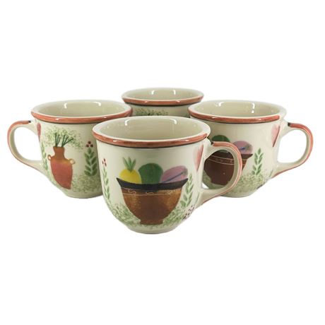 Lot of Vintage Hartstone Pottery Coffee Mugs by Judy Kruger
