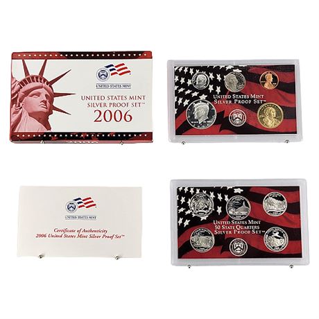 2006-S US Mint Silver Proof Set w/ COA