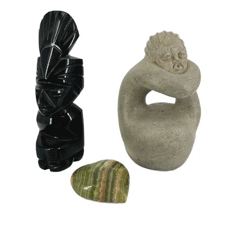 Lot of Decorative Stone Collectibles