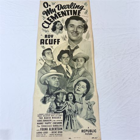 O My Darlin Clementine Original 14x36” Movie Poster