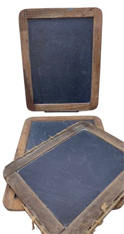 3 Antique to Vintage Schoolhouse Slate Chalkboards