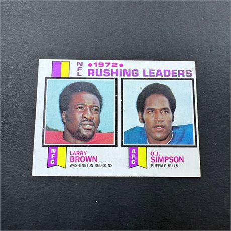 1973 Topps OJ Simpson Larry Brown #1