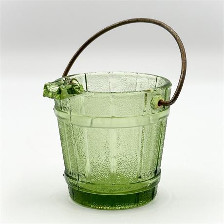Glass Bucket-Shaped Vintage Ashtray