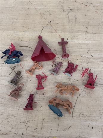 Vintage Plastic Native American Toys