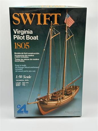 Virginia Boat 1805 Wood/Brass Model