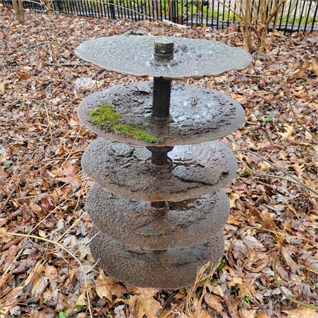 Wrought Iron Bird Bath / Yard Sculpture