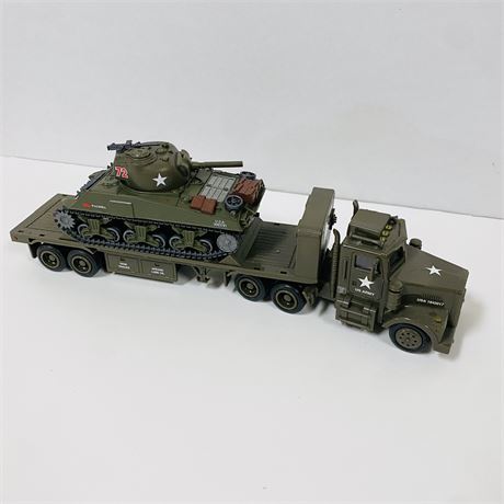 Military Tank Hauler Semi Truck