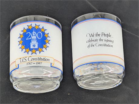 U.S. Constitution 200th Anniversary Drinking Glasses