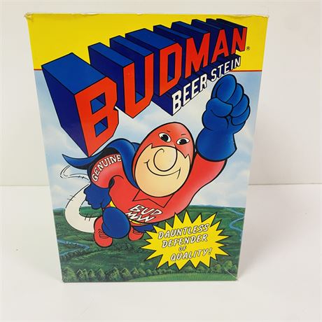 Budweiser Budman Beer Stein Mint in Orig Box