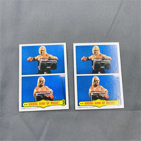 2x 1985 Topps Hulk Hogan #56 Rookie Cards