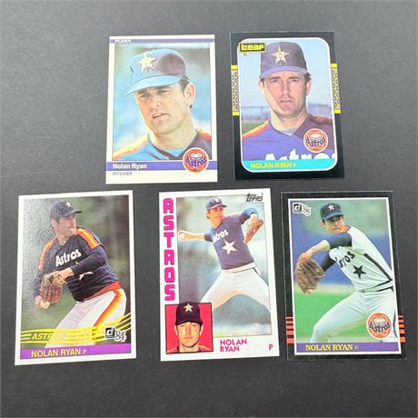 5 Nolan Ryan Cards