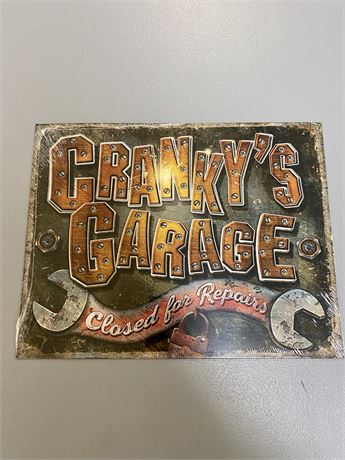 12.5” x 16” Cranky’s Garage  Metal Sign
