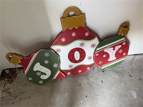 Lighted Wood Joy Sign
