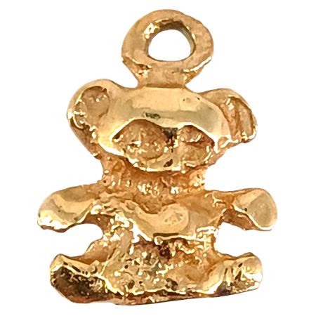 22K Gold Miniature Teddy Bear Charm