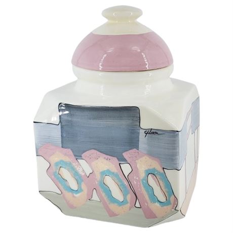 Signed Gibson Vintage 80s Ceramic Cookie Jar