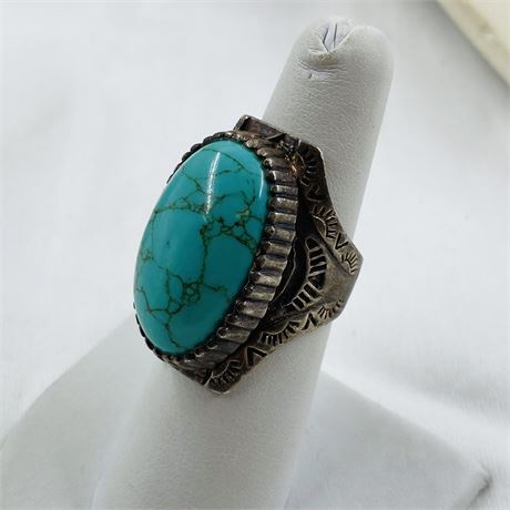 Vtg 18g Navajo Sterling Ring Size 7