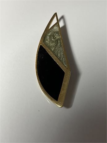 Trifari modern wing brooch