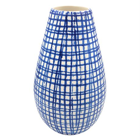 Faianças Ideal Portuguese Ceramic Grid Vase