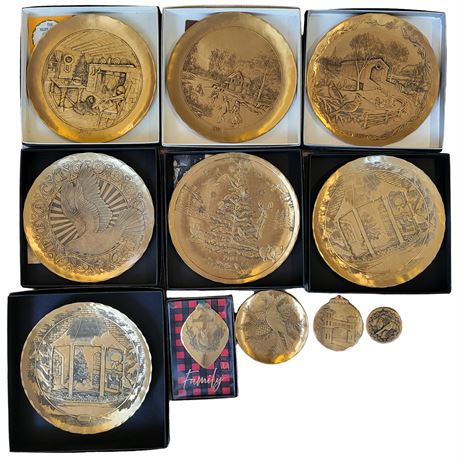 Bronze Collector Plate / Coaster / Ornament Lot