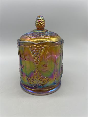 Gold Carnival Grape and Cable Canister