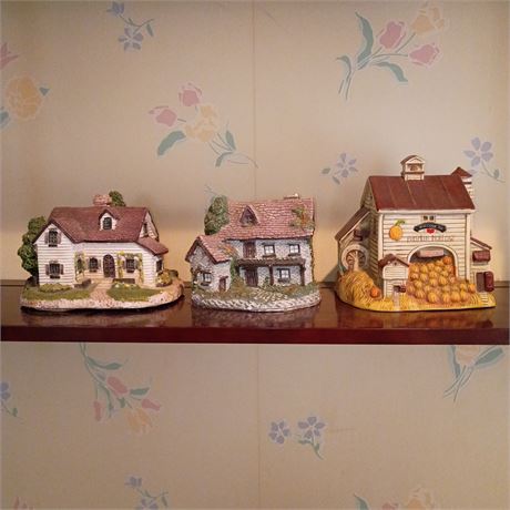 Set of 3 Vintage Musical House Figurines – Schmid & San Francisco Music Box Co.