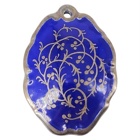 Vintage Hand Painted Bavarian Porcelain Pendant