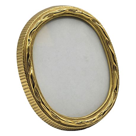 Virginia Metalcrafters Heavy Brass 4x5 Oval Tabletop Frame 12-13