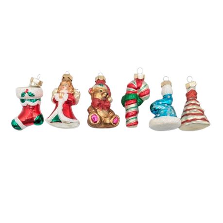 6 Vintage Assorted Christopher Radko Ornaments