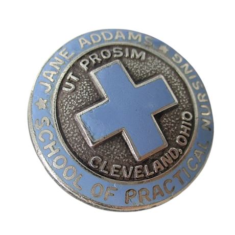 VTG Sterling Silver Nurse's Pin ~ Jane Addams School of Practical Nursing