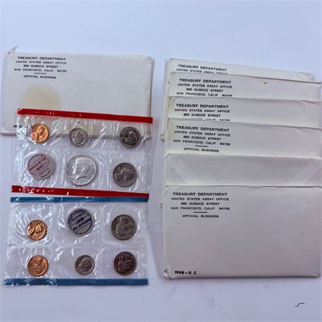 7x 1968 US Mint Sets