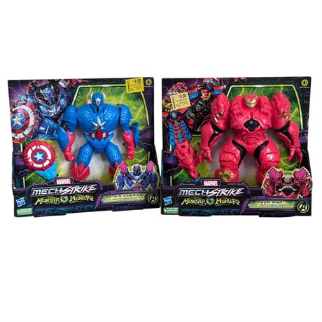 Two (2) Marvel MechStrike Monster Hunters