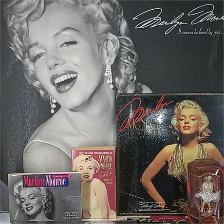 Marilyn Monroe Lot - Picture, Book, Calendars, Figurine, Cards and Pictures