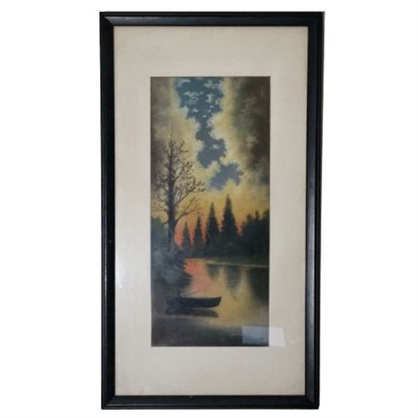 M.C. Burns Pond Sunset Framed Print