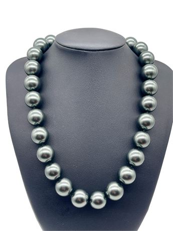 Honora Large Grey Synthetic Pearls