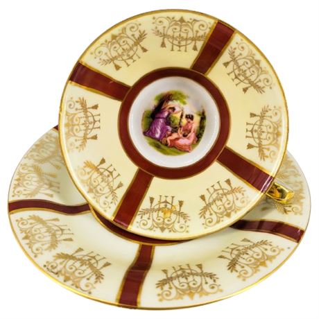 Antique German Porcelain Cup and Saucer