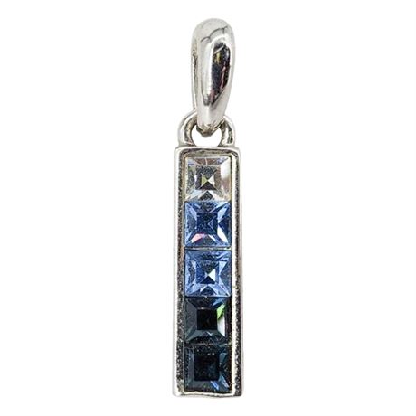 Signed LIA SOPHIA Blue Crystals Pendant