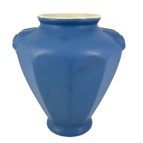 Vintage Coors Pottery Matt Blue Deco Vase
