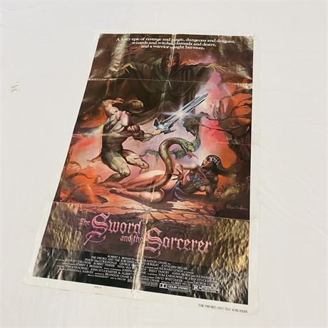 Original 1982 The Sword & The Sorcerer Movie Poster