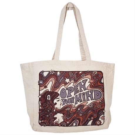 Earthbound Trading Co. Organic Cotton "Open Your Mind" Tote Bag