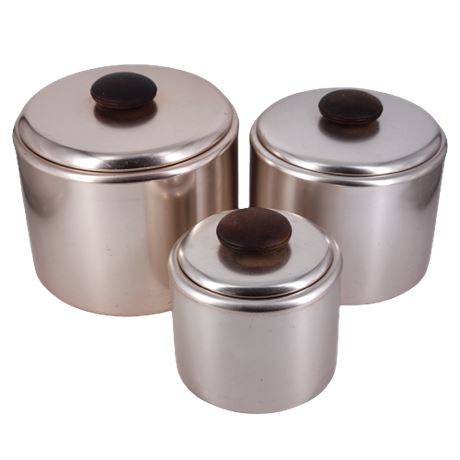 Vintage Mirro Rose Gold Aluminum Canisters