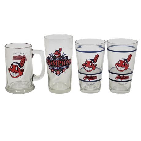 Cleveland Indians Glasses - Lot of 4