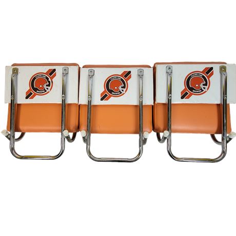 Kimberly Rose Co. Cleveland Browns Portable Folding Stadium Seats - Set of 3