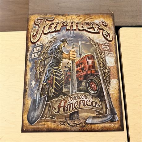 Farmers 12.5x16” Retro Metal Sign