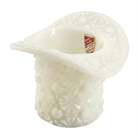 Fenton 'Daisy & Button' Milk Glass Topper Top Hat
