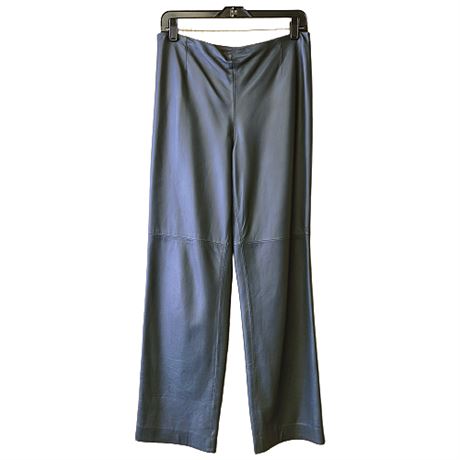 Trixi Schober Blue-Gray Leather Pants