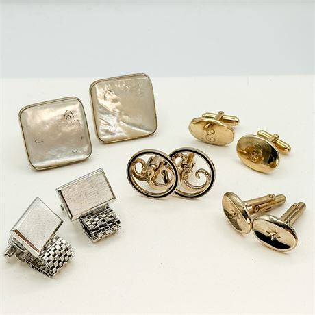 Lot of 5 Vintage Cufflinks